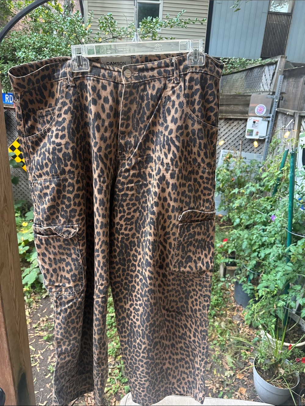 Damson Madder Leopard Print Cargo Pants - Brown/Black 18